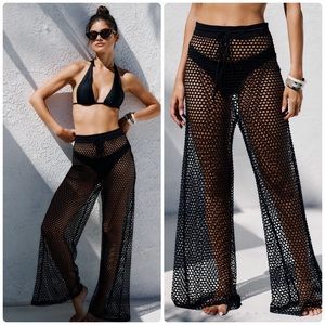 Anthropologie Hutch Crochet Beach Coverup Pants